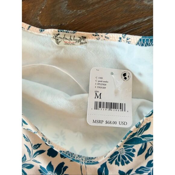 NWT Free People Somethin' 'Bout You Floral One Shoulder Bodysuit size Medium - Picture 3 of 7